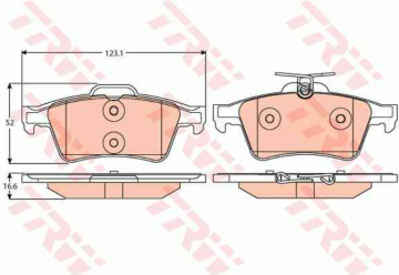 Ford C-Max Ön ve Arka Fren Balata Seti 1.0 Ecoboost 125 Beygir 2010-2015 TRW