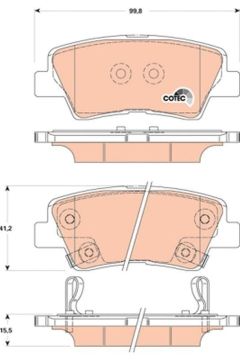 Hyundai Elantra Arka Fren Balatası 2011-2016 TRW