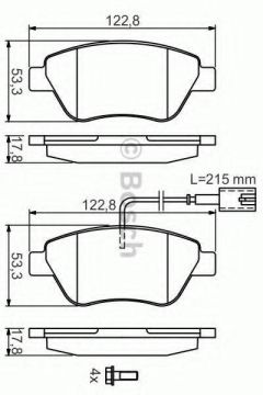 Opel Corsa D Ön Fren Balatası 1.3 CDTI 75 Beygir 2006-2014 BOSCH