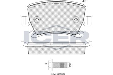 Audi A6 Arka Fren Balatası 3.0 TDI 2004-2011 ICER