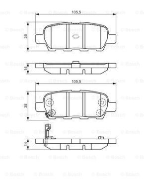 Nissan Juke Arka Disk Fren Balatası 2010-2019 BOSCH