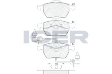 Audi A6 Ön Fren Balatası 312 mm Disk İçin 1997-2004 ICER