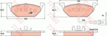 Audi A3 Ön Fren Balatası 1.6 102 Beygir 1996-2003 TRW