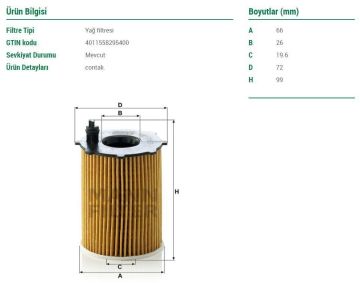 Peugeot 407 Yağ Filtresi 1.6 HDi 110 Beygir 2005-2011 MANN