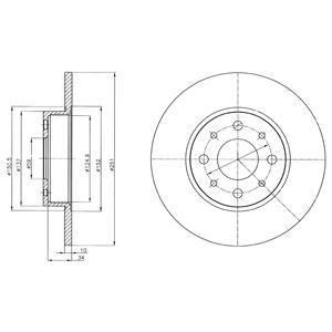 Alfa Romeo Mito Arka Fren Diski 1.4 Turbo 170 Beygir 251 mm Çap DELPHI