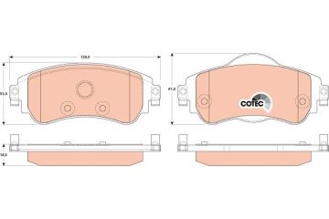 Citroen C4 Ön Fren Balatası Manuel El Freni İçin 2010-2014 TRW