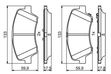 Hyundai i30 Ön Fren Balatası 1.6 CRDi 136 Beygir 280 mm Disk İçin 2012-2016 BOSCH