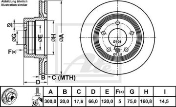 BMW 3 Serisi E92 Coupe 320d Performanslı Fren Diski Arka 300 mm 2007-2012 ATE POWER DISC