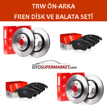 Honda Civic 9 Sedan Ön-Arka Fren Disk-Balata Seti FB7 2012-2016 TRW