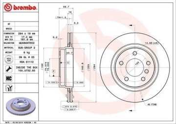 BMW 3 Serisi E46 Fren Diski Arka 320d 150 Beygir 294 mm BREMBO