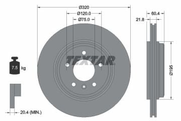 BMW 3 Serisi E46 330i/d Arka Fren Diski 320 mm Çap 1999-2005 TEXTAR