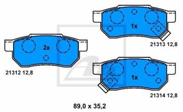 Honda City Arka Disk Fren Balatası 2006-2008 ATE ORIGINAL