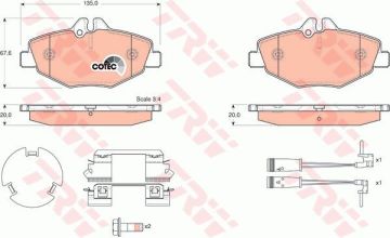 Mercedes E Serisi 211 Kasa E320 Ön Fren Balatası Standart Kaliper 2002-2009 TRW