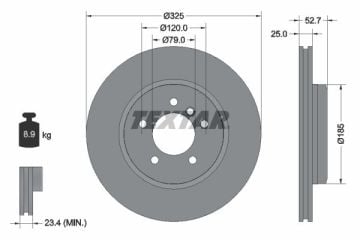 BMW 3 Serisi E46 Fren Diski Ön 330i/d 325 mm TEXTAR