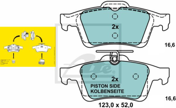 Ford C-Max Performanslı Seramik Arka Fren Balatası 2010-2015 ATE SERAMİK