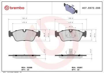 BMW 3 Serisi E36 320i Arka Fren Balatası 1991-1998 BREMBO