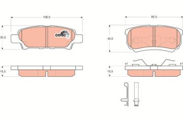 Mitsubishi Outlander Arka Fren Balatası 2003-2007 TRW