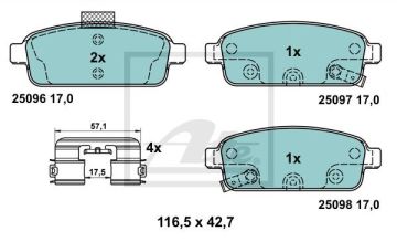 Opel Mokka Performanslı Seramik Arka Fren Balatası 1.4 Turbo 140 Beygir 2012-2020 ATE SERAMİK