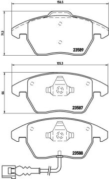 Volkswagen Golf 5 Ön Fren Balatası 1.4 TSI 170 Beygir 2004-2009 BREMBO