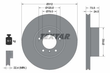 BMW 3 Serisi E93 Cabrio 320i Arka Fren Diski 300 mm Çap 2007-2009 TEXTAR