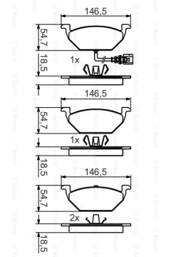 Audi A3 Ön Fren Balatası 1.6 102 Beygir 1996-2003 BOSCH