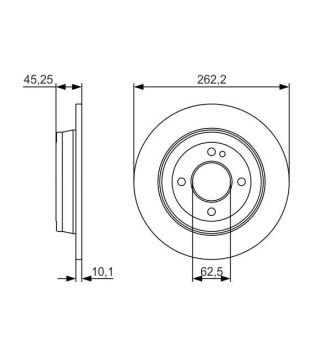 Hyundai i20 Arka Fren Diski 262 mm Çap 2015-2020 DELPHI