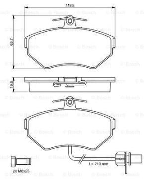 Audi A4 Ön Fren Balatası 1.9 TDI 100 Beygir 2001-2004 BOSCH