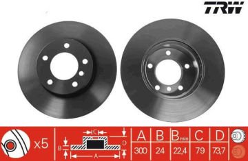 BMW 3 Serisi E92 320i / 320d Ön Fren Diski 300 mm Çap 2007-2012 TRW