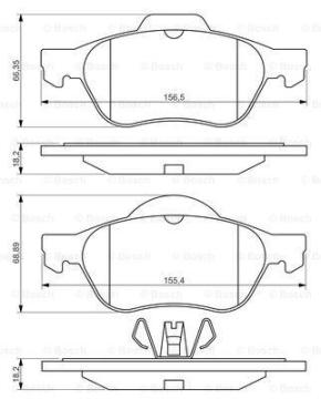 Renault Megane 2 Ön Fren Balatası 1.5 DCi 2006-2009 BOSCH