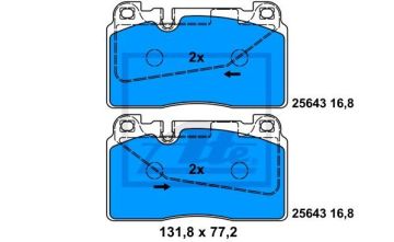 Audi A7 Ön Fren Balatası 2.0 TFSI 252 Beygir 2010-2018 ATE ORIGINAL