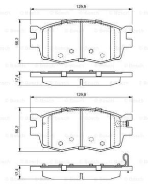 Hyundai iX35 Arka Fren Balatası 1.6 GDI 135 Beygir 2010-2015 BOSCH