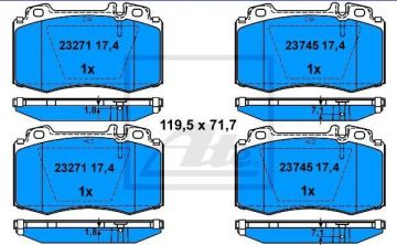 Mercedes 211 Kasa Ön Fren Balatası E320 / E350 / E500 ATE