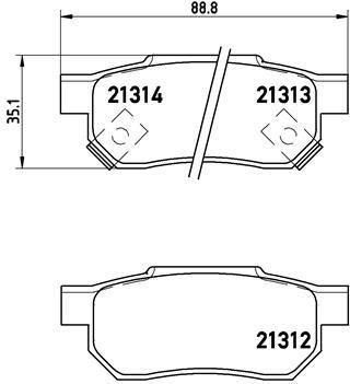 Honda City Arka Fren Balatası 2009-2011 BREMBO