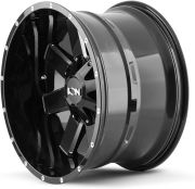 Ion 141 20X12 5X127 ET-44 Gloss Black / Milled Spokes