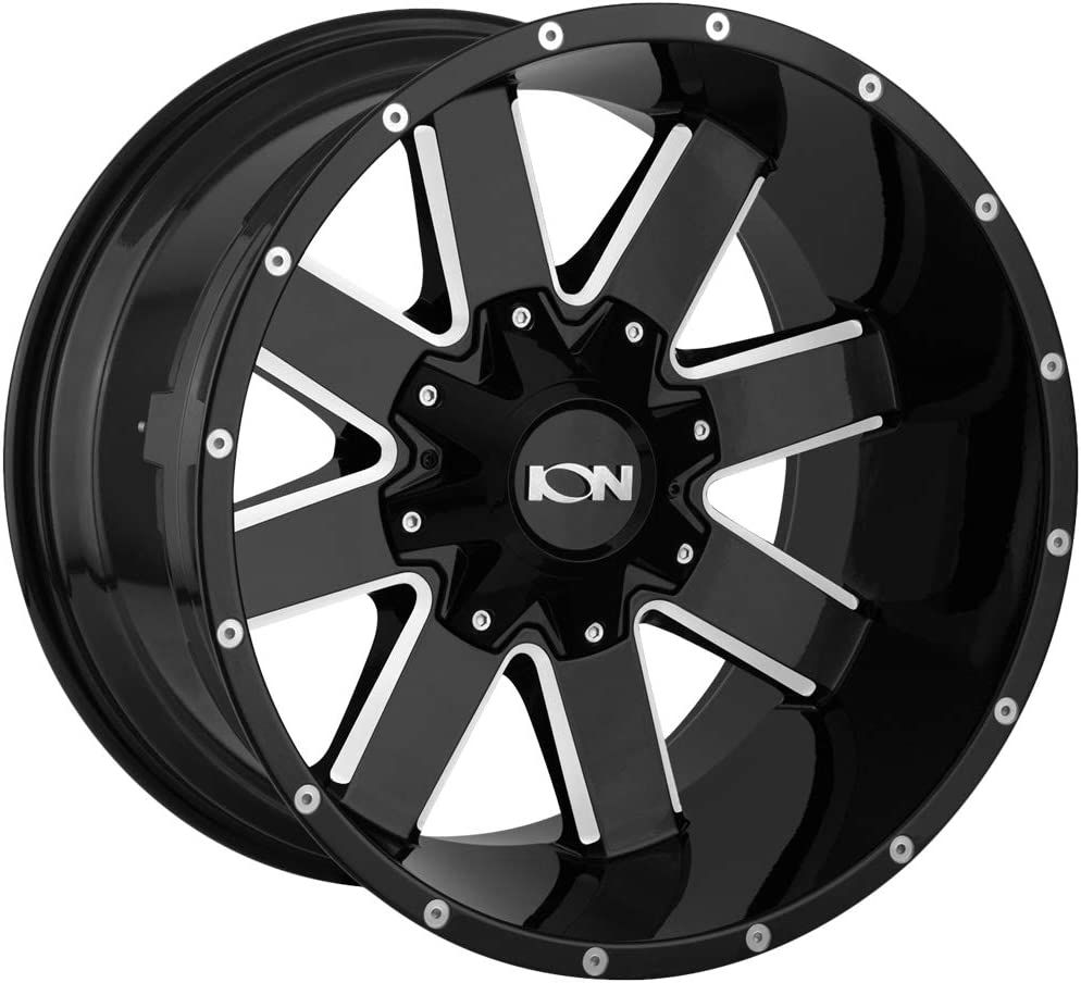 Ion 141 20X12 5X127 ET-44 Gloss Black / Milled Spokes