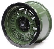 DG 55250 17X9.0 6X139.7 ET-12 Green Black Lip