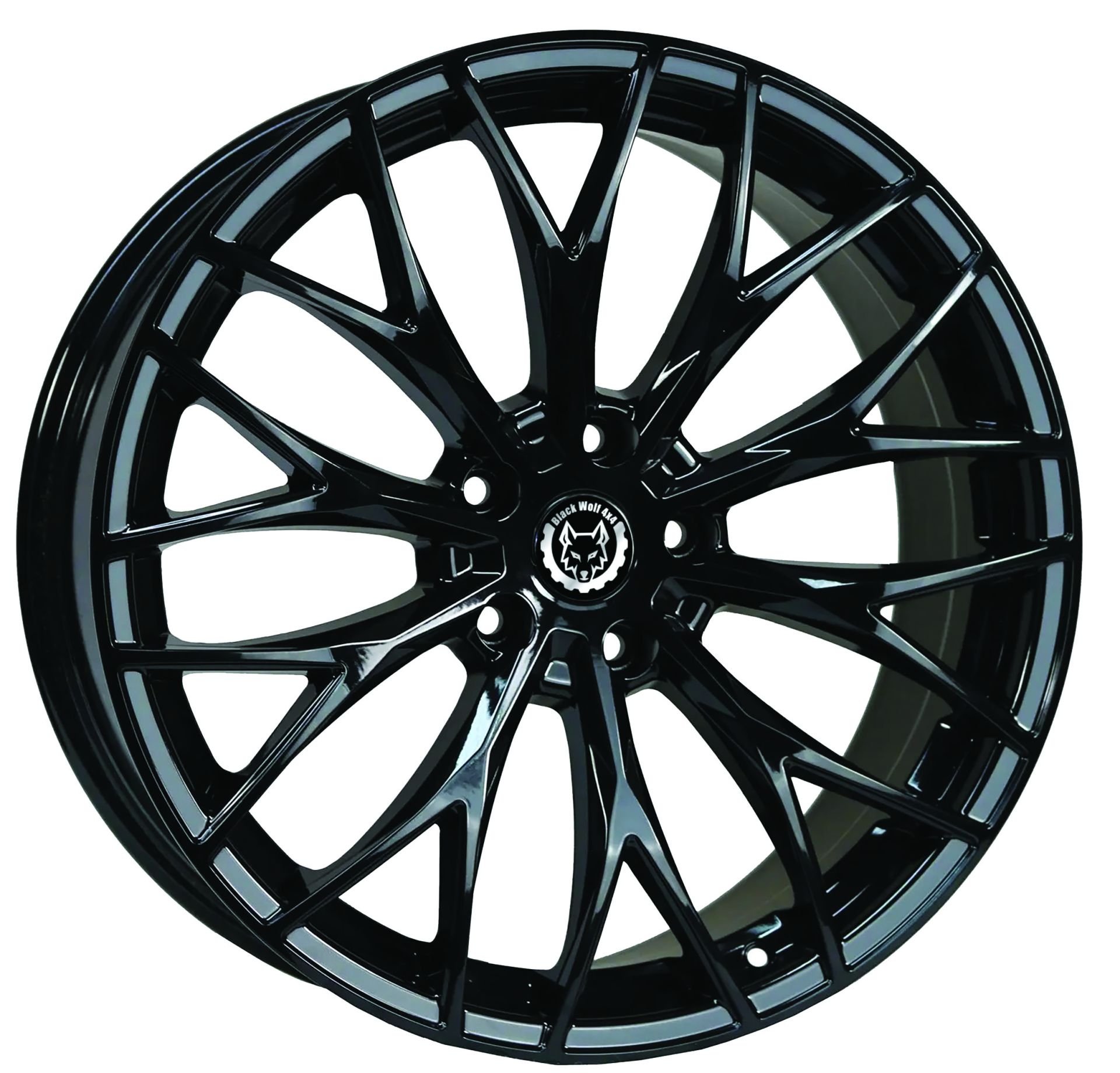 Black Wolf 182 18X8.0 5X112 ET45 Glossy Black