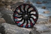 XF 224 20X12 6X139.7 ET-44 Gloss Black / Milling Red