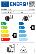 General  235/65R16C 121/119R   Grabber AT3