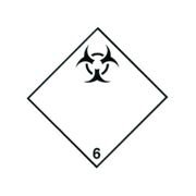 ADR İşareti Biyolajik Tehlike ve Bulaşıcı Maddeler Taşıyanlar İçin Sınıf 6,2 Yapıştırma