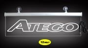 Atego Ön Cam Işıklı Yazı 52 cm Beyaz 12 Volt