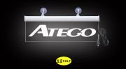 Atego Ön Cam Işıklı Yazı 35 cm Beyaz 12 Volt