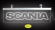 Scanıa Ön Cam Işıklı Yazı 52 cm Beyaz 24 volt