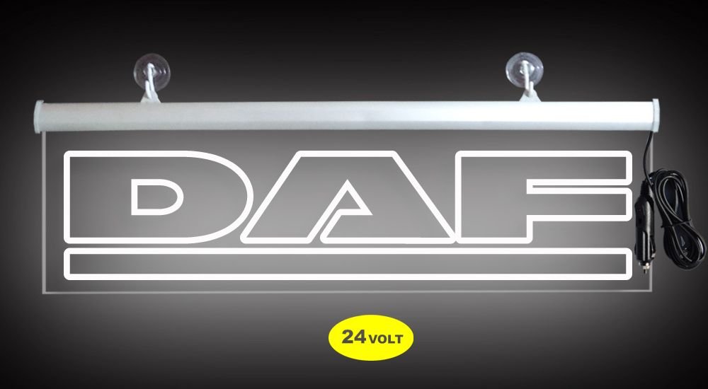 Daf Ön Cam Işıklı Yazı 52 cm Beyaz 24 volt