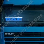 Daf Ön Cam Işıklı Yazı 52 cm Mavi 24 volt