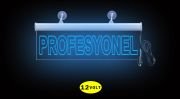 Profesyonel Ön Cam Işıklı Yazı 35 cm Mavi 12 volt