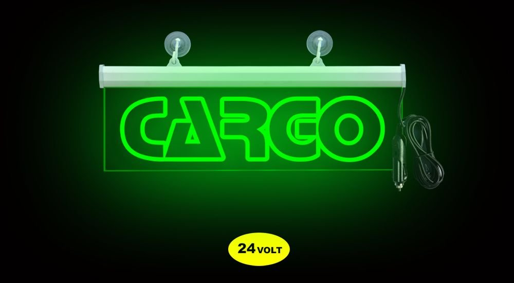 Cargo Ön Cam Işıklı Yazı 35 cm Yeşil 24 volt