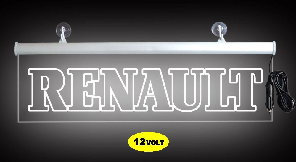 Renault Öncam Işıklı Yazı 52 cm Beyaz 12 volt