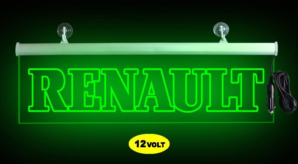 Renault Öncam Işıklı Yazı 52 cm Yeşil 12 volt