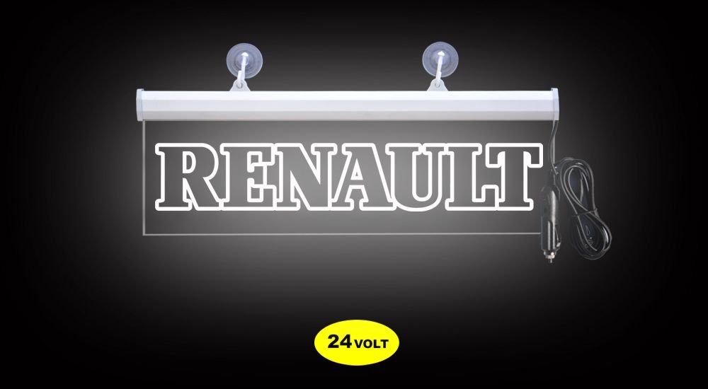 Renault Öncam Işıklı Yazı 35 cm Beyaz 24 volt